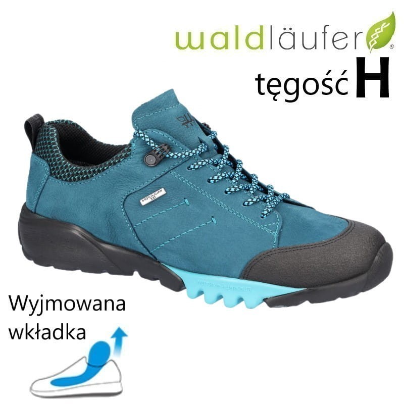 Waldlaufer 787952 buty trekkingowe skórzane damskie tęgość H buty do wkładek