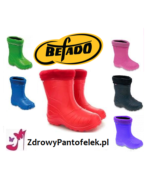 Lekkie kalosze piankowe Befado WYJMOWANY OCIEPLACZ 162X103 162Y103 granatowe kalosze