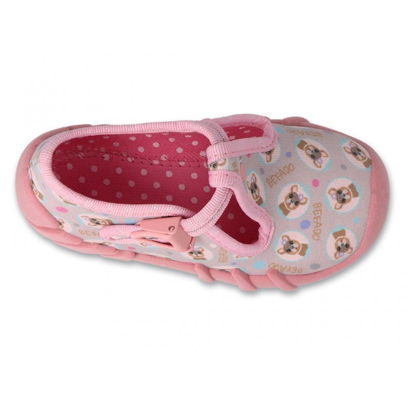 Befado 110N485 pierwsze buty kapcie dziecięce dla dziewczynki  Befado 110 N 485