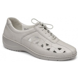 Waldlaufer 607009 skórzane półbuty damskie popiel buty do wkładek