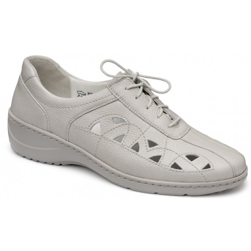Waldlaufer 607009 skórzane półbuty damskie popiel buty do wkładek