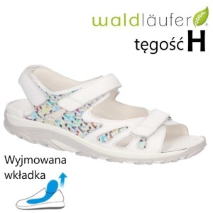 Waldlaufer 448001 dynamiczne skórzane sandały damskie buty do wkładek