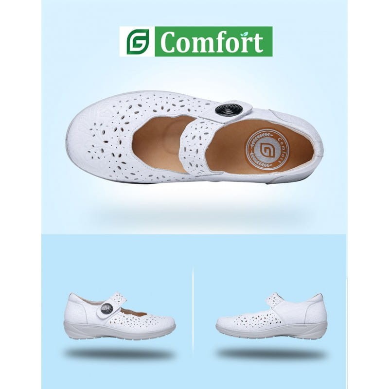 G-Comfort P-9528 półbuty skórzane damskie buty na haluksy i do wkładek ortopedycznych P-9528
