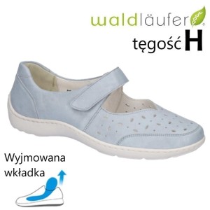 Waldlaufer 496325 skórzane półbuty damskie na rzep