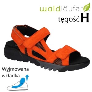 Waldlaufer 745002 skórzane sandały damskie z wyciąganą wkładką