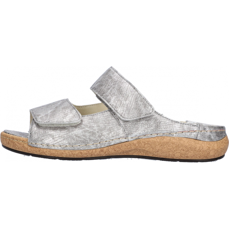 Waldlaufer 681501 klapki skórzane damskie tęgość K obuwie na szeroką stopę