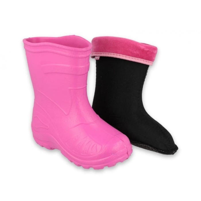 Befado kalosze dziecięce piankowe WYJMOWANY OCIEPLACZ 162X103 162Y103 różowe