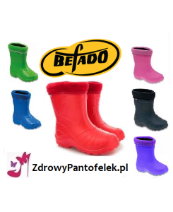 Befado kalosze dziecięce piankowe WYJMOWANY OCIEPLACZ 162X103 162Y103 różowe