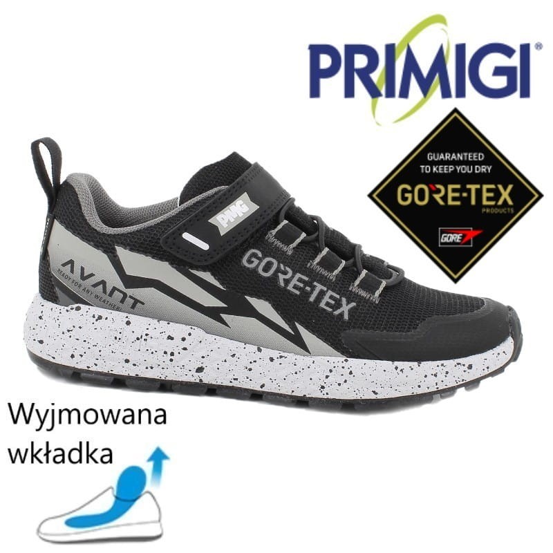 Primigi 5928511 wodoodporne adidasy dziecięce buty sportowe na rzepy do szkoły do przedszkola