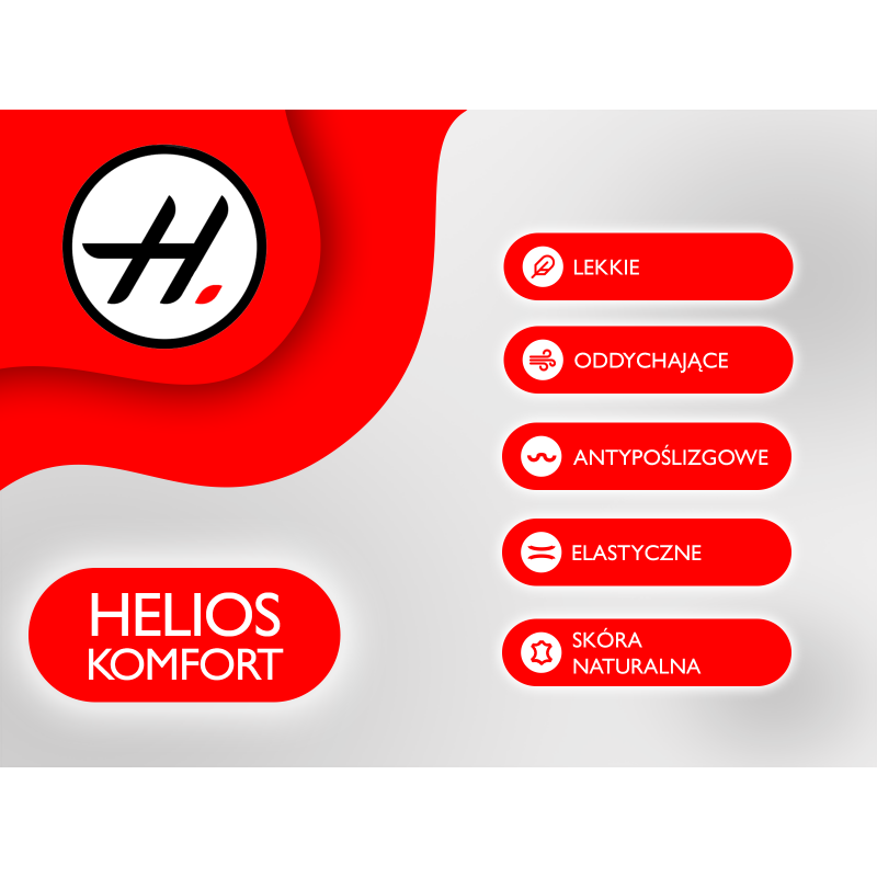 Helios 365 S Skórzane półbuty damskie białe