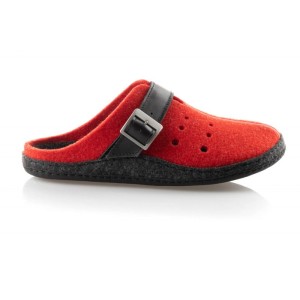 Paps damskie klapki domowe do wkładek ortopedycznych np. Vasyli Paps 1051-005 filc czerwony