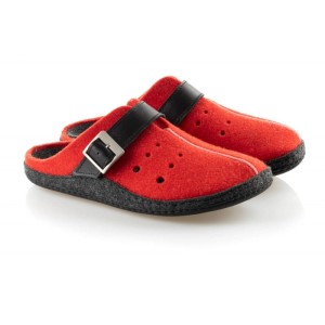 Paps damskie klapki domowe do wkładek ortopedycznych np. Vasyli Paps 1051-005 filc czerwony