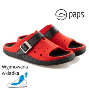 Paps męskie obuwie domowe do wkładek ortopedycznych np. Vasyli Paps 1050-005 filc