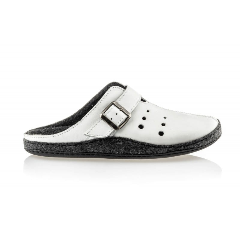 Paps męskie obuwie medyczne klapki do wkładek ortopedycznych np. Vasyli  Paps 1051-102 białe