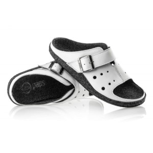 Paps męskie obuwie medyczne klapki do wkładek ortopedycznych np. Vasyli  Paps 1050-102 białe