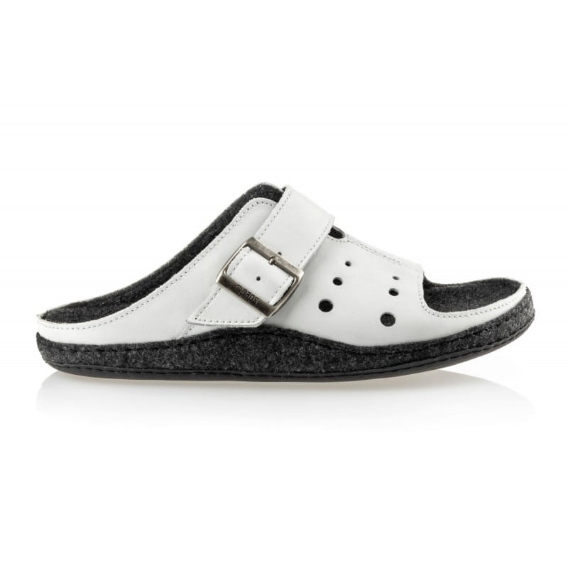 Paps męskie obuwie medyczne klapki do wkładek ortopedycznych np. Vasyli  Paps 1050-102 białe