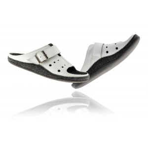 Paps męskie obuwie medyczne klapki do wkładek ortopedycznych np. Vasyli  Paps 1050-102 białe