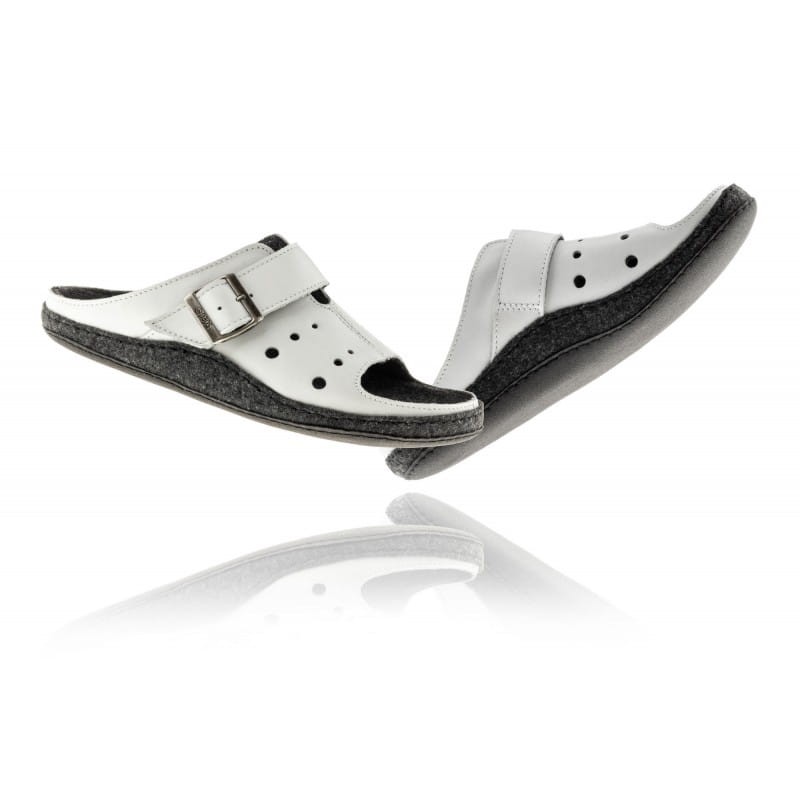 Paps męskie obuwie medyczne klapki do wkładek ortopedycznych np. Vasyli  Paps 1050-102 białe