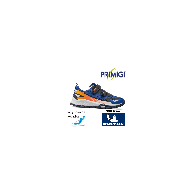 Primigi 5928122 adidasy dziecięce buty sportowe na rzepy Primigi z podeszwą Michelin®