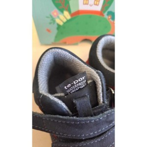 Mazurek 1376 M skórzane buty dziecięce półbuty chłopięce z membraną nieprzemakalną 1376 czerwony granat