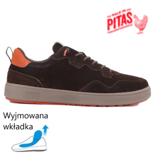 PITAS ultralekkie skórzane półbuty Pitas KUME MARRON