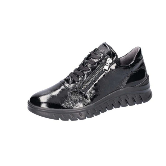 Waldlaufer 913001 skórzane damskie czarne półbuty