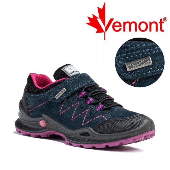 Trekkingowe buty dziecięce z elastyczną podeszwą Vemont buty wodoodporne