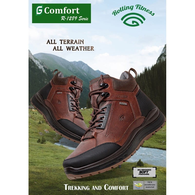 G-COMFORT skórzane buty trekkingowe męskie R-1289 z membraną wodoodporną