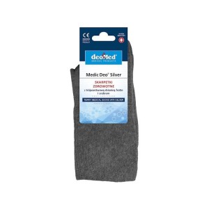 Skarpetki zdrowotne bezuciskowe z trójwarstwową dzianiną  frotte ze srebrem Deo Med