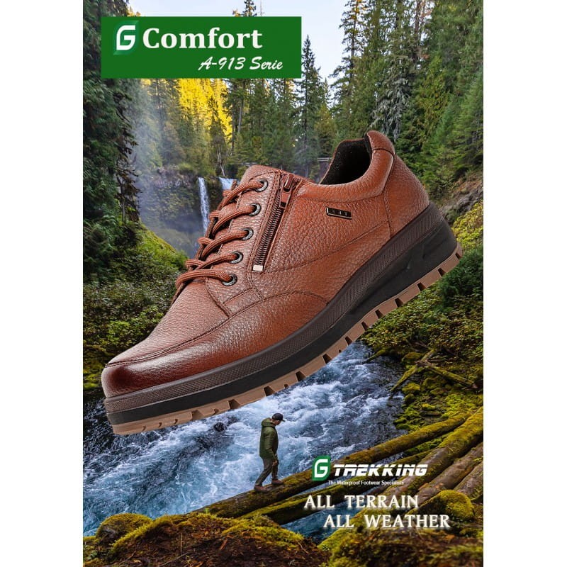 G-COMFORT trekkingowe skórzane półbuty męskie z membraną wodoodporną A913C