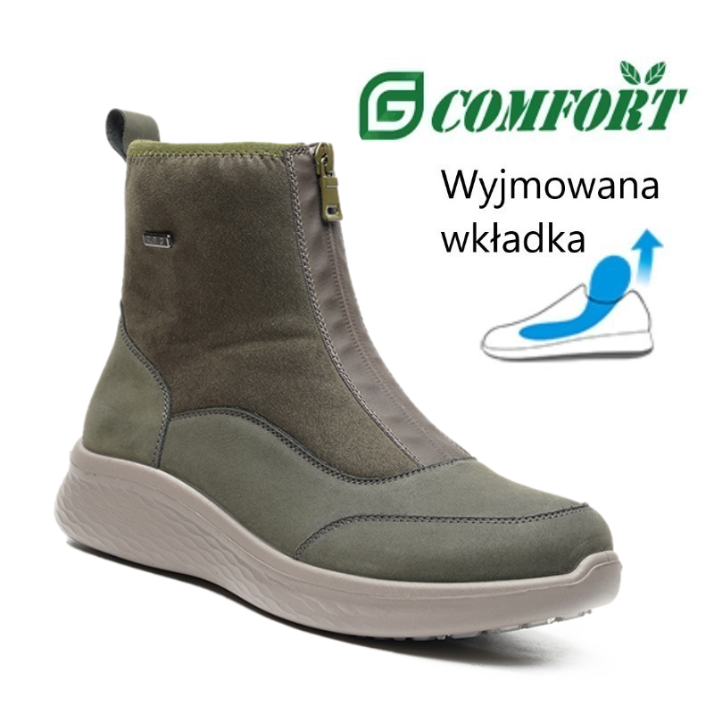G-Comfort P-817 botki skórzane damskie z membraną wodoodporną