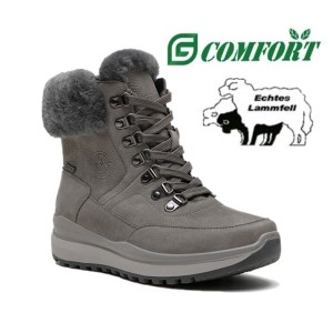 G-Comfort R-9883 śniegowce skórzane damskie z membraną wodoodporne bardzo szerokie