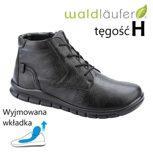 Waldlaufer 366804 skórzane buty męskie miękkiej skóry