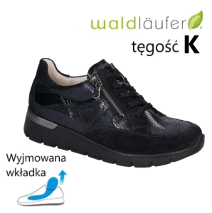 Waldlaufer 626017 obuwie na szeroką stopę buty do wkładek ortopedycznych