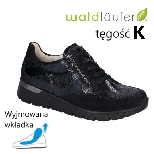 Waldlaufer 626017 obuwie na szeroką stopę buty do wkładek ortopedycznych