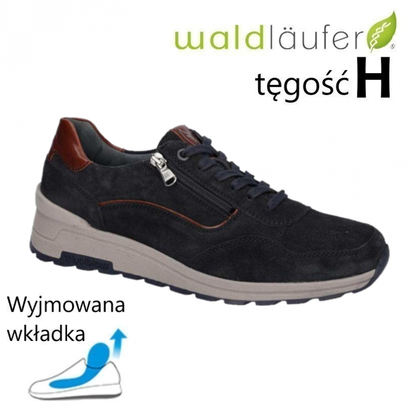 Waldlaufer 734007 skórzane półbuty męskie tęgość H