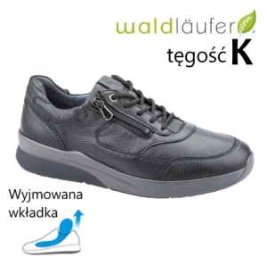 Waldlaufer 654006 skórzane półbuty męskie tęgość K z jeleniej skóry