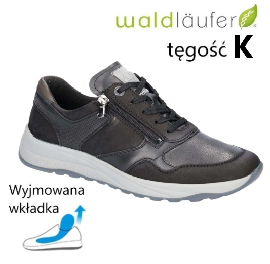 Waldlaufer 662K01 szerokie adidasy męskie tęgość K obuwie na tęgie nogi