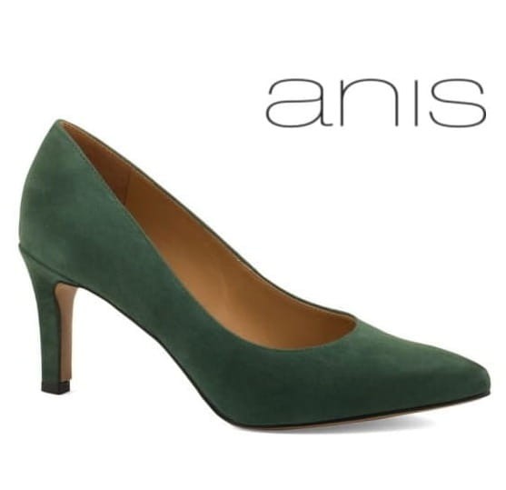 Zamszowe szpilki skórzane Anis 4497 czółenka