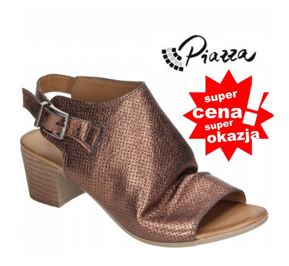 Piazza 910834 skórzane sandały damskie