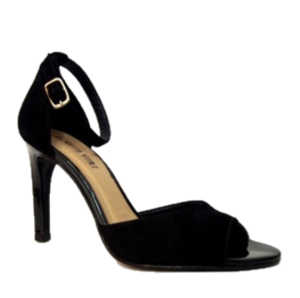 Loretta Vitale 90532 skórzane sandały damskie czarne szpilki