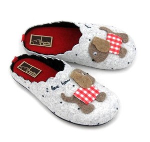 Manitu 320050 filcowe kapcie zdrowotne damskie z wyciągana wkładką