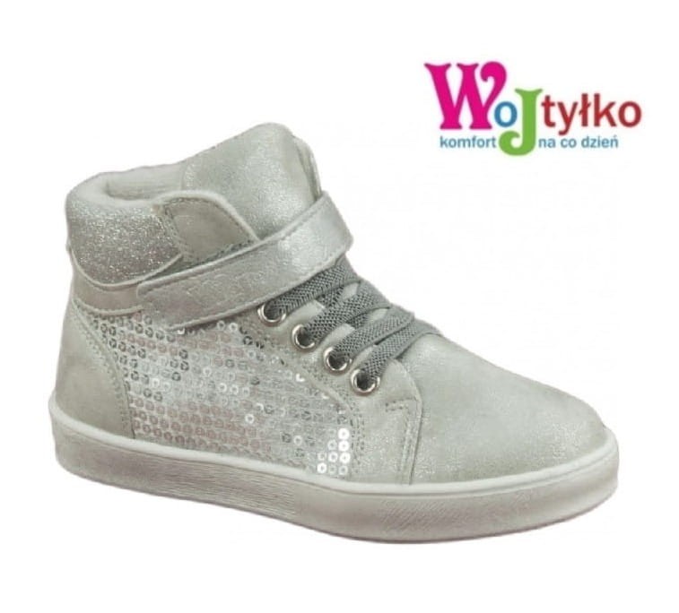 Wojtyłko 21024 buty dziecięce na rzep dla dziewczynki Trzewiki Wojtyłko 3A21024 5A21024