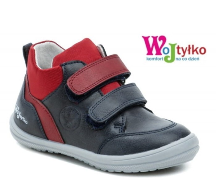Wojtyłko buty dziecięce na rzepy dla chłopca Trzewiki wiosenne Wojtyłko 1T21002  3T21002 granat