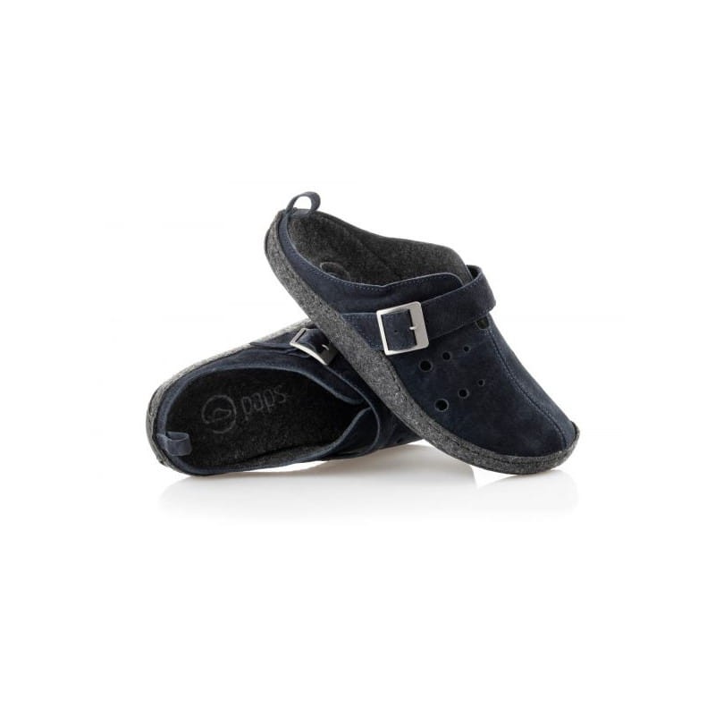 Paps damskie obuwie domowe model 1051-837 Navy Blue buty do wkładek ortopedycznych np. Vasyli