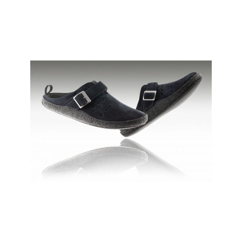 Paps damskie obuwie domowe model 1051-837 Navy Blue buty do wkładek ortopedycznych np. Vasyli