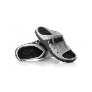 Paps damskie obuwie domowe do wkładek ortopedycznych np. Vasyli  Paps ME 1050-007  popiel