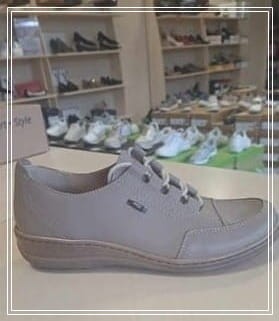 Helios 408 Profilaktyczne zdrowotne półbuty damskie wiązane beżowe