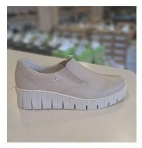 Helios 365S Skórzane półbuty damskie beżowe