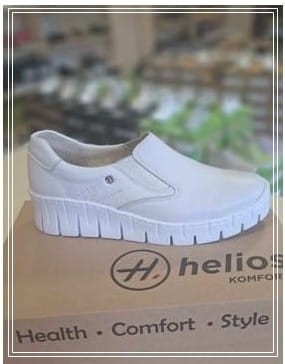 Helios 365 S Skórzane półbuty damskie białe